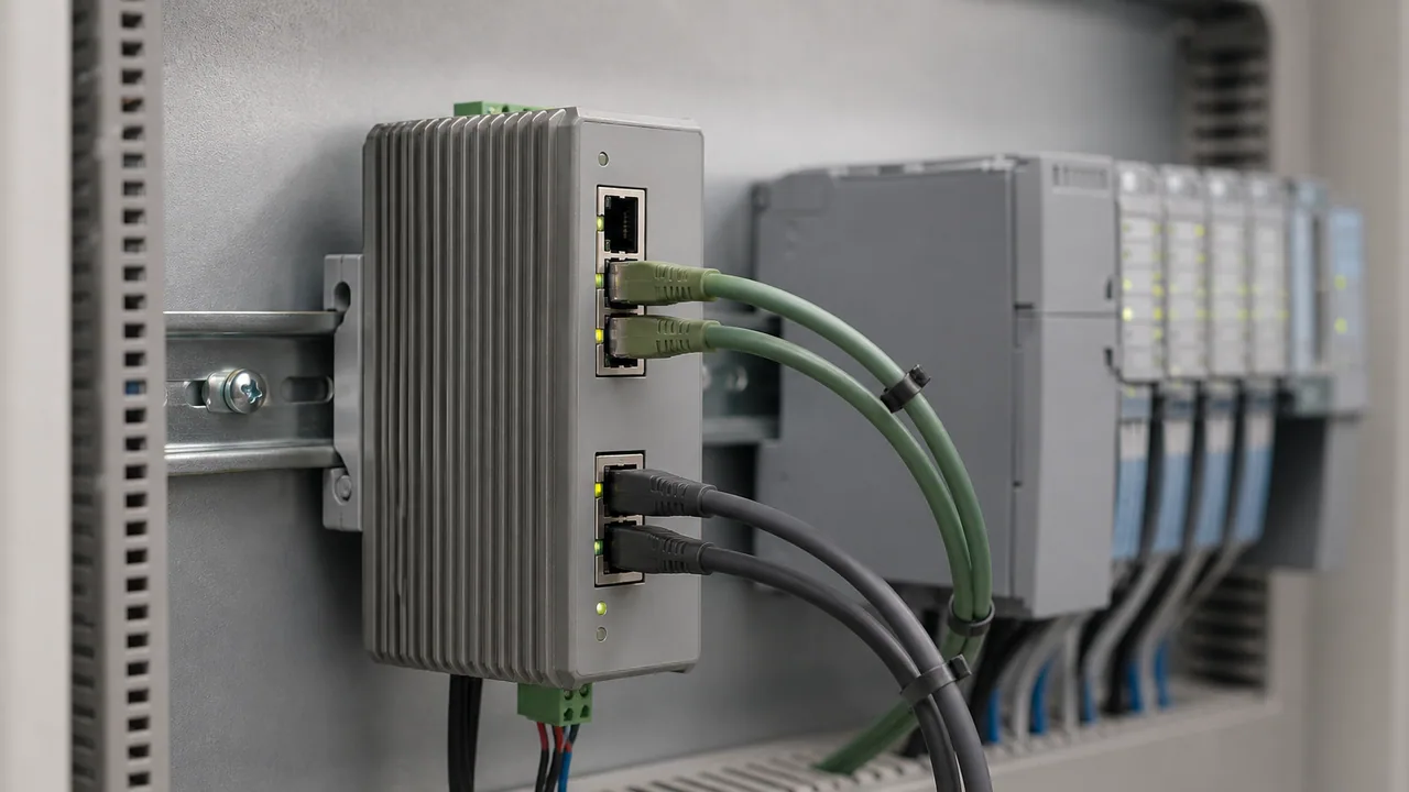 Illustrative scene; not an exact-unit photograph. Firewalls & security — illustrative scene