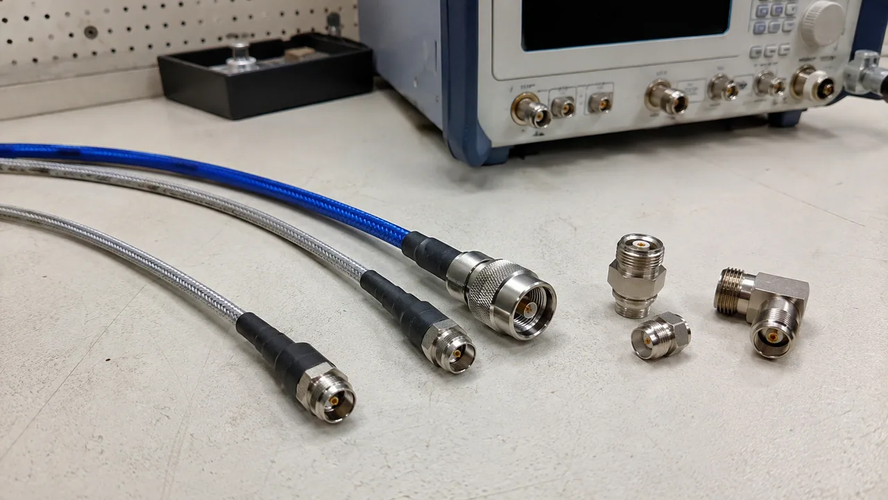 RF cable preparation — illustrative scene