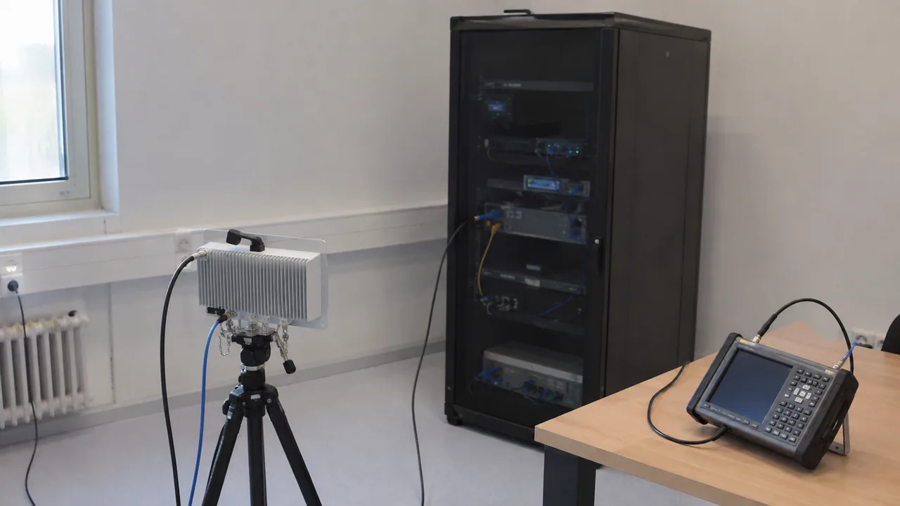 Private network demonstration — illustrative scene