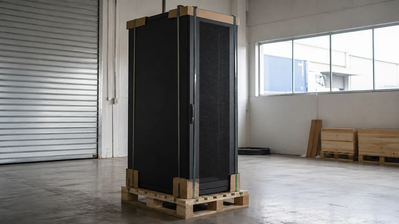 Rack shipment preparation — illustrative scene